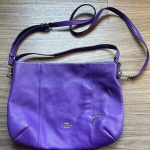 Coach Vibrant Purple Leather Shoulder Bag